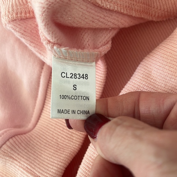 Pink Lily Light Pink Learn As You Go Quarter Zip Pullover Hoodie Sweatshirt New - Picture 7 of 12